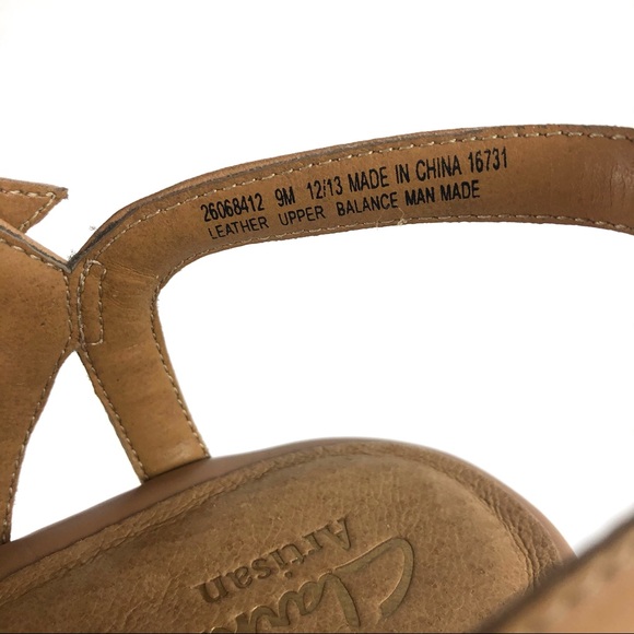 Clarks Amelia Avery Tan Beige Platform Wedge Sandal 9 - Picture 5 of 8